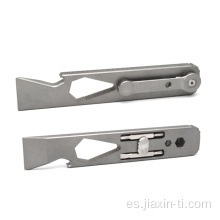 Titanium Opener EDC Pry Bar con clip de bolsillo